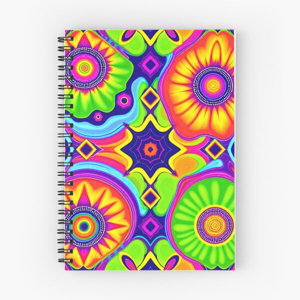 Item preview, Neon Psychedelic Mandala Floral Abstract Pattern designed and sold by Good Vibes .