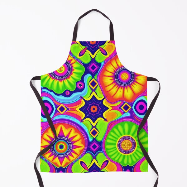 Item preview, Neon Psychedelic Mandala Floral Abstract Pattern designed and sold by Good Vibes .