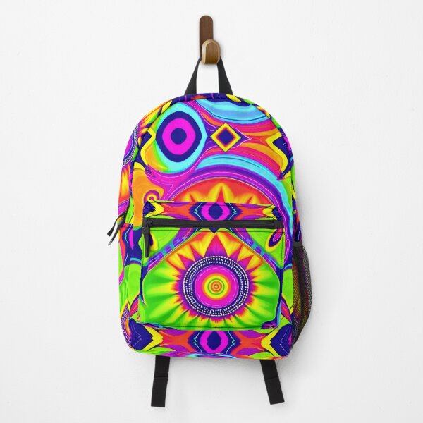 Item preview, Neon Psychedelic Mandala Floral Abstract Pattern designed and sold by Good Vibes .