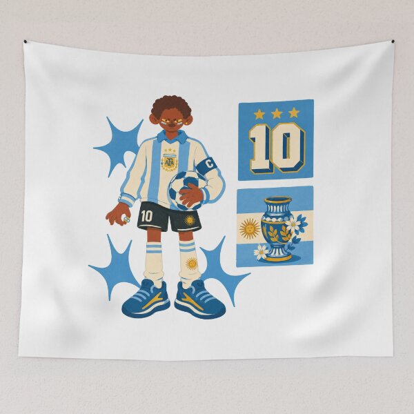 Item preview, Argentina Football Number 10 Fan Vibes designed and sold by Oniyasha.
