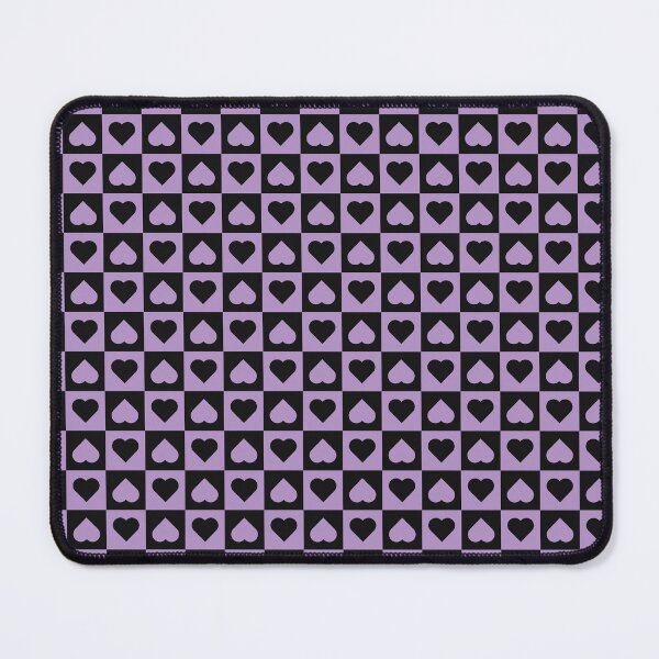 Item preview, Black and Purple checkered hearts designed and sold by pattern-archive.