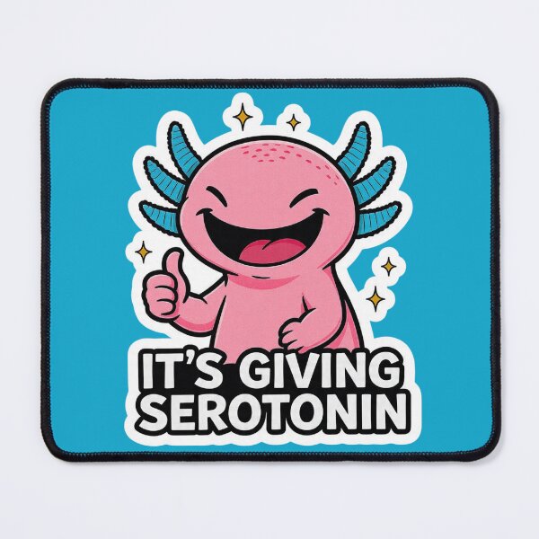 Item preview, It's Giving Serotonin Happy Axolotl Thumbs Up Funny Design designed and sold by BooDesignStudio.
