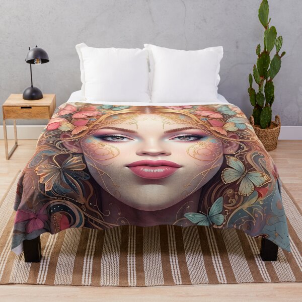 Item preview, Ethereal Butterfly Dreams: Fairy Tale Portrait designed and sold by ToxicInkArt.