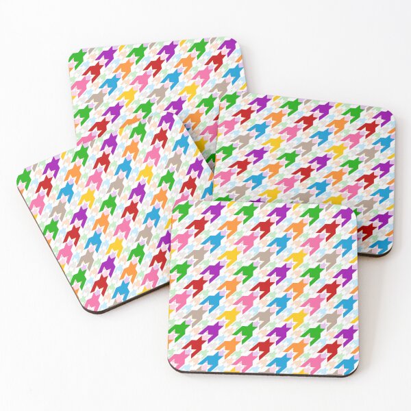 Item preview, Colorful Houndstooth Plaid Check - White designed and sold by PatternTitan.
