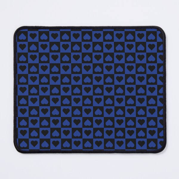 Item preview, Black and Royal Blue checkered hearts designed and sold by pattern-archive.