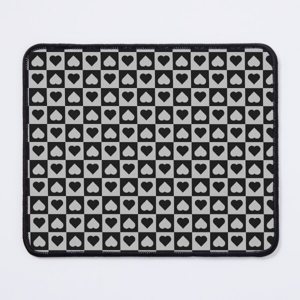 Item preview, Black and Silver checkered hearts designed and sold by pattern-archive.