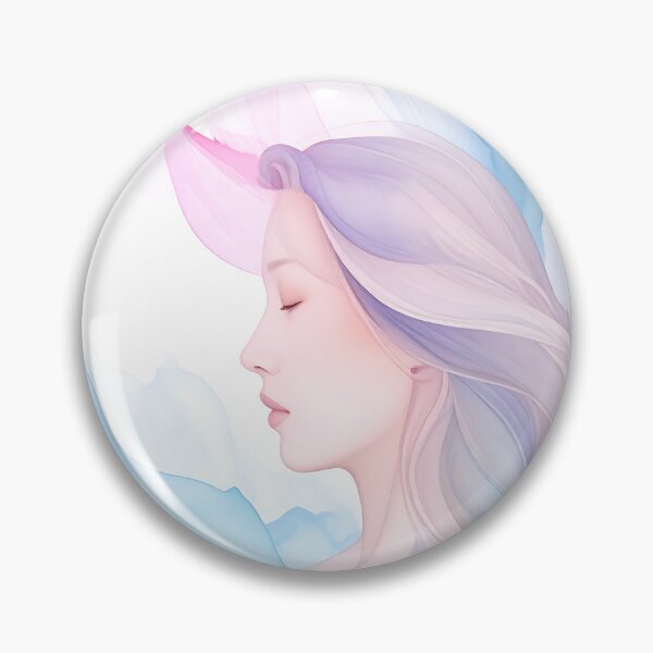 Item preview, Ethereal Serenity: Pastel Watercolor Portrait designed and sold by ToxicInkArt.