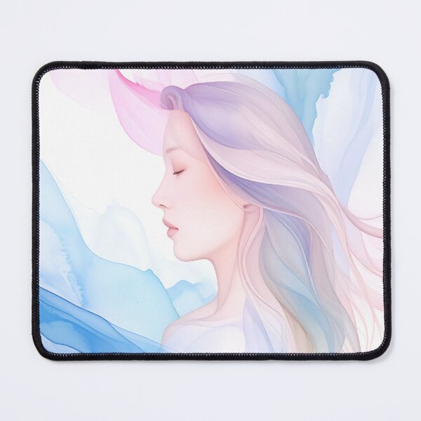 Item preview, Ethereal Serenity: Pastel Watercolor Portrait designed and sold by ToxicInkArt.