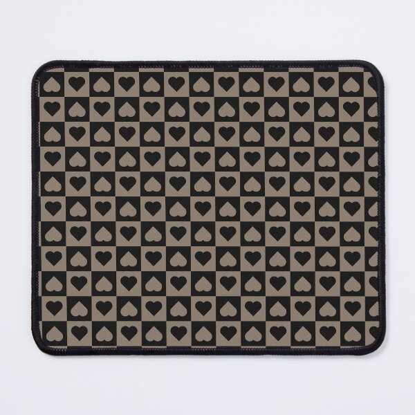 Item preview, Black and Taupe checkered hearts designed and sold by pattern-archive.