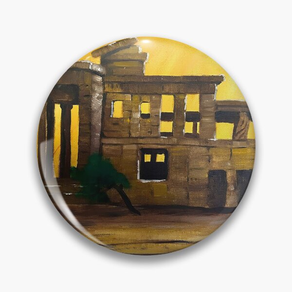 Item preview, "Golden Ruins at Sunset-Oringinal Oil Painting by Ron Fowler(1983) designed and sold by SkyKing Ron.
