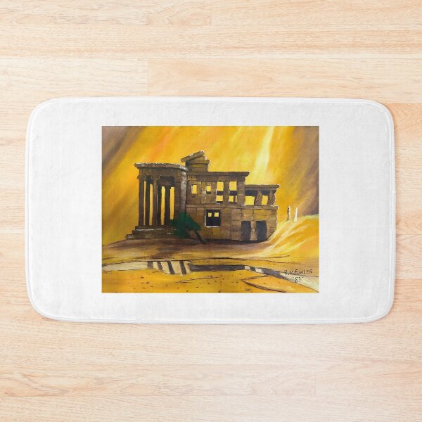 Item preview, "Golden Ruins at Sunset-Oringinal Oil Painting by Ron Fowler(1983) designed and sold by SkyKing Ron.