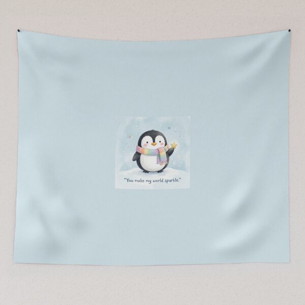 Item preview, You Make My World Sparkle Penguin Shirt | Cute Penguin Children's Book Illustration designed and sold by DmaarGroup.