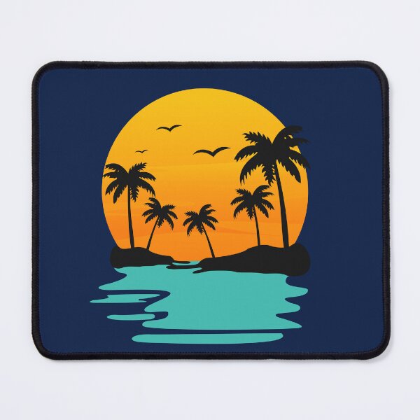 Item preview, Tropical Sunset Circle with Palm Trees designed and sold by SolutionsArt.