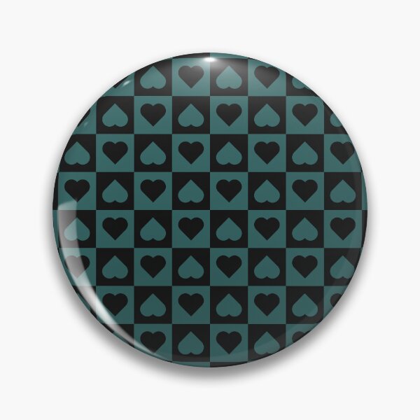 Item preview, Black and Teal checkered hearts designed and sold by pattern-archive.