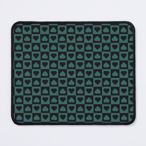 Item preview, Black and Teal checkered hearts designed and sold by pattern-archive.