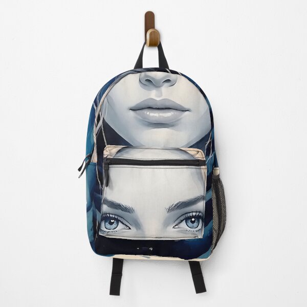 Item preview, Blue Scarf Ethereal Portrait - Artistic Watercolor Style designed and sold by ToxicInkArt.