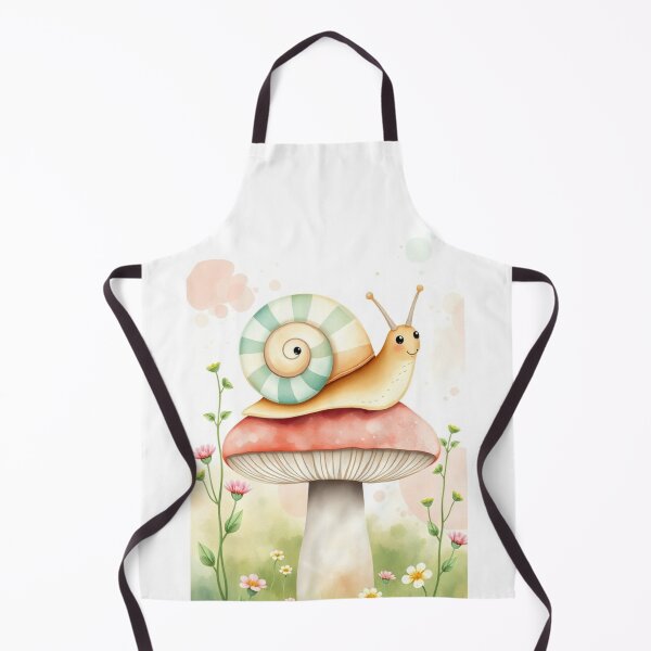 Item preview, Charming Watercolor Snail on Large Mushroom designed and sold by Vida e Arte.