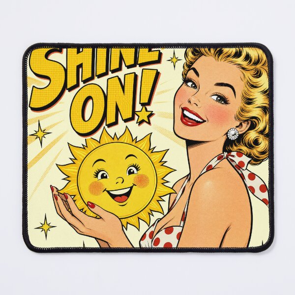 Item preview, Retro Comic Shine On Yellow Sun 1950s Positive Pop Art designed and sold by VineVibe16Studio.