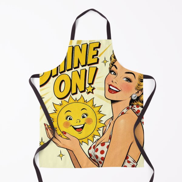 Item preview, Retro Comic Shine On Yellow Sun 1950s Positive Pop Art designed and sold by VineVibe16Studio.