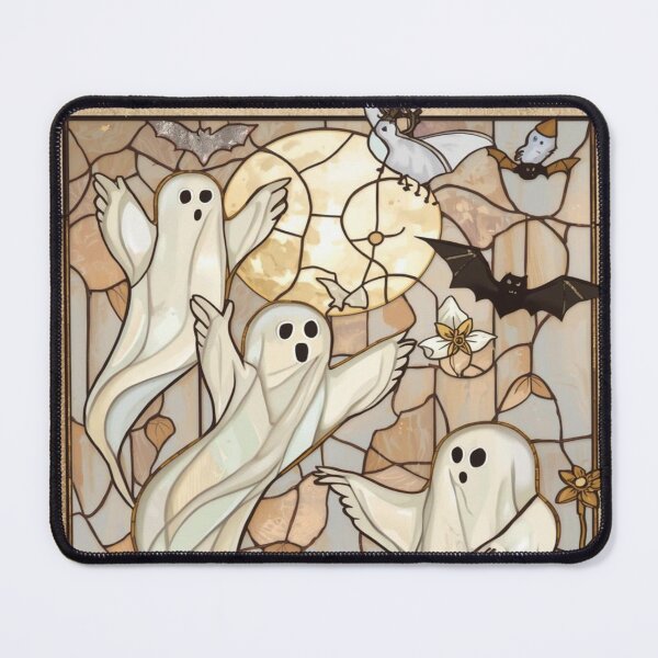 Item preview, Halloween Stained Glass Ghosts and Floral Skeleton  designed and sold by BriSher.