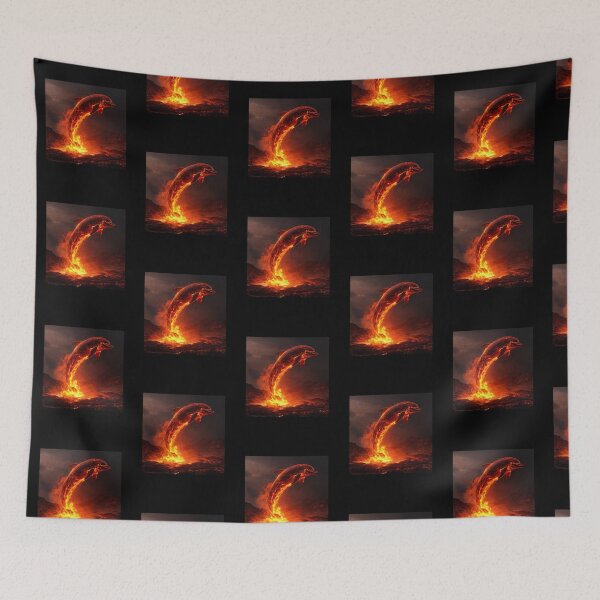 Item preview, LAVA DOLPHIN JUMPING OUT FROM LAVA POOL 2 designed and sold by mama-creative.