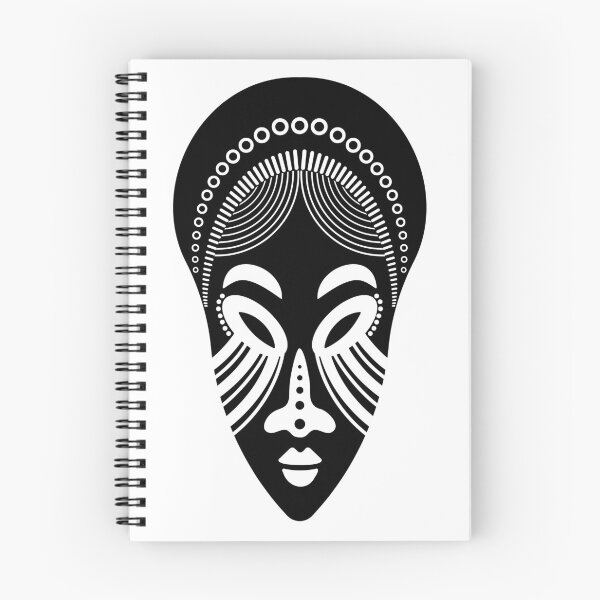 Item preview, Black and White African Women's Mask – Geometric Tribal Art, Vector Beauty Ceremony designed and sold by Keltoi-art.