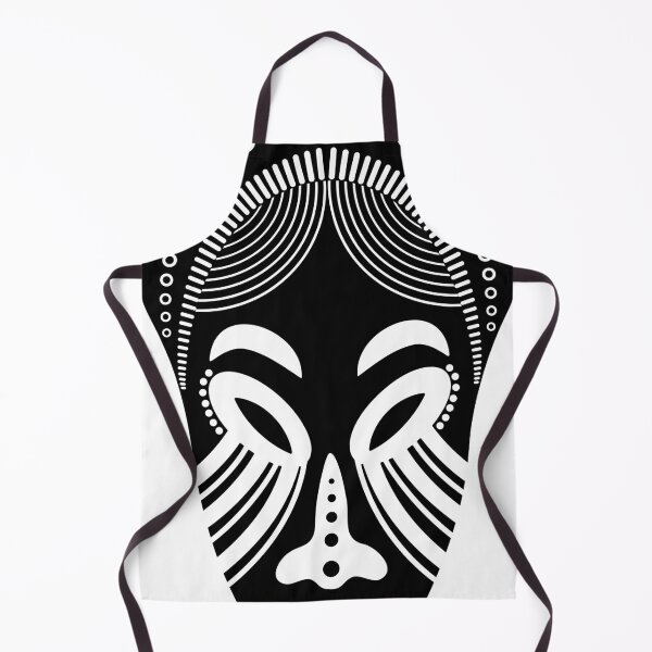 Item preview, Black and White African Women's Mask – Geometric Tribal Art, Vector Beauty Ceremony designed and sold by Keltoi-art.