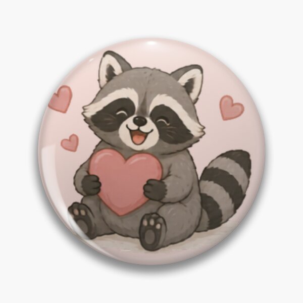 Item preview, Cute Love Heart Raccon designed and sold by MellowMunchkins.