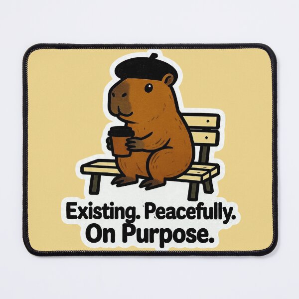 Item preview, Existing Peacefully On Purpose Capybara Beret Funny Design designed and sold by BooDesignStudio.