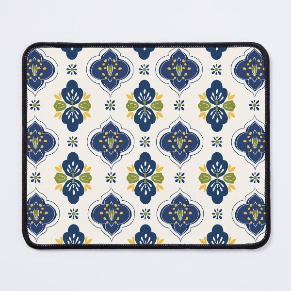 Item preview, Mediterranean Folk Floral Tile Pattern designed and sold by Little Wimbly.