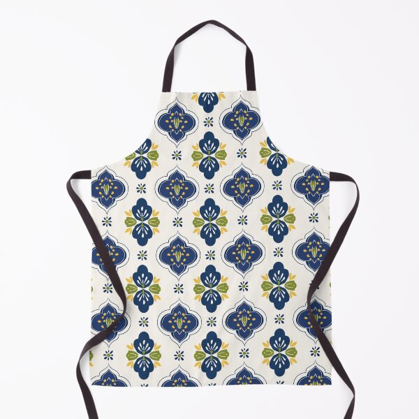 Item preview, Mediterranean Folk Floral Tile Pattern designed and sold by Little Wimbly.