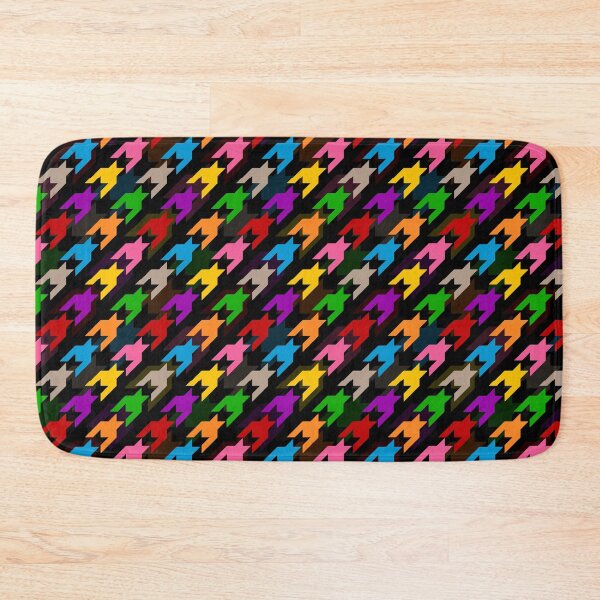 Item preview, Colorful Houndstooth Plaid Check - Black  designed and sold by PatternTitan.