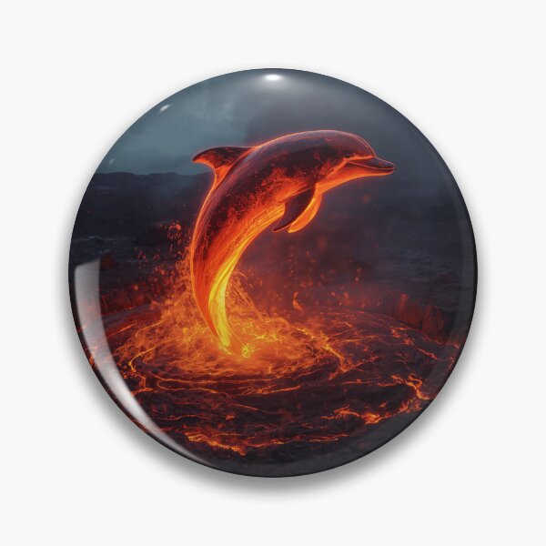 Item preview, LAVA DOLPHIN JUMPING OUT FROM LAVA POOL 3 designed and sold by mama-creative.
