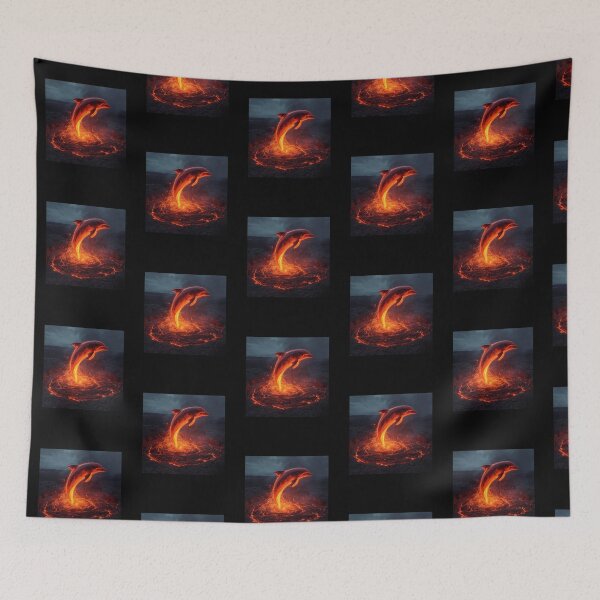 Item preview, LAVA DOLPHIN JUMPING OUT FROM LAVA POOL 3 designed and sold by mama-creative.
