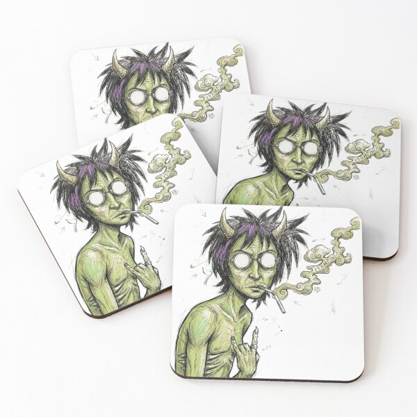Item preview, Edgy Green Demon Rocker Sketch Art designed and sold by ogduckboy.