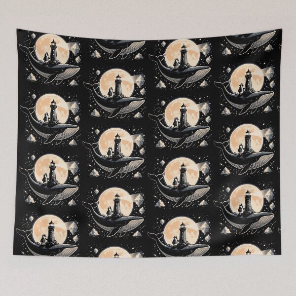 Item preview, Cosmic Whale – Surreal Lighthouse Design designed and sold by Dogandesighn.