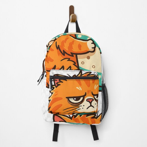 Item preview, Grumpy Cat Coffee Lover Cute Orange Cat Drinking Coffee designed and sold by Vexora Prints.