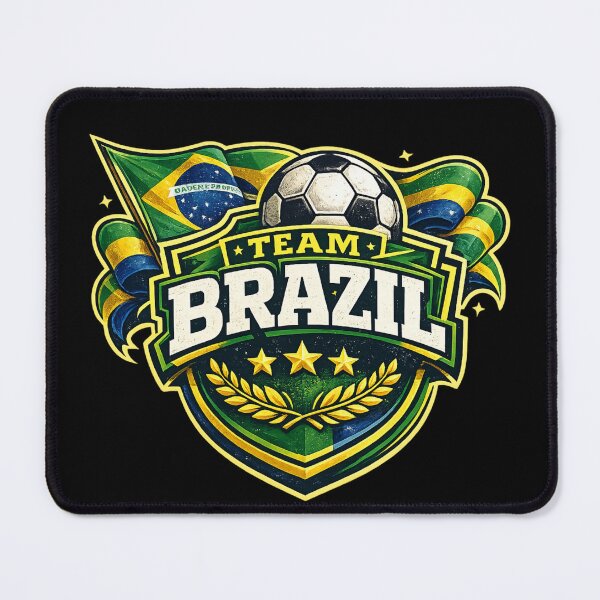 Item preview, Team Brazil Soccer Crest Vintage Football designed and sold by PACS0011.