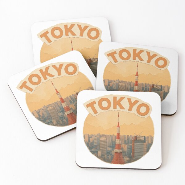 Item preview, Vintage-Inspired Tokyo Tower designed and sold by Inkwell Designs.