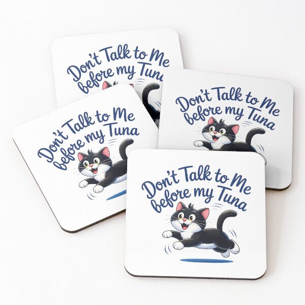 Item preview, Don’t Talk to Me Before My Tuna Cat designed and sold by Canvas-Whispers.