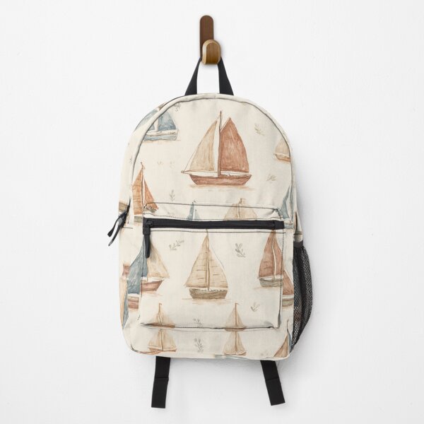 Item preview, Watercolor Sailboat Pattern | Vintage Nautical Coastal Design | Sailing Boats Seamless Print designed and sold by Bound for Wonder.