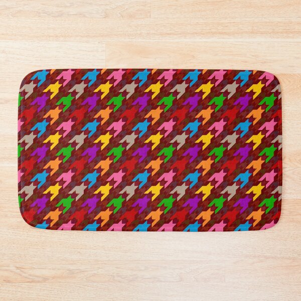 Item preview, Colorful Houndstooth Plaid Check - Red  designed and sold by PatternTitan.