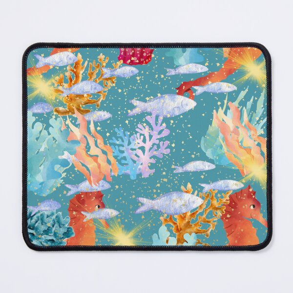 Item preview, Watercolor Underwater Coral Reef Pattern designed and sold by Extremeallie.
