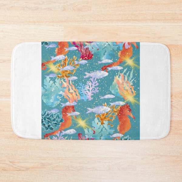 Item preview, Watercolor Underwater Coral Reef Pattern designed and sold by Extremeallie.