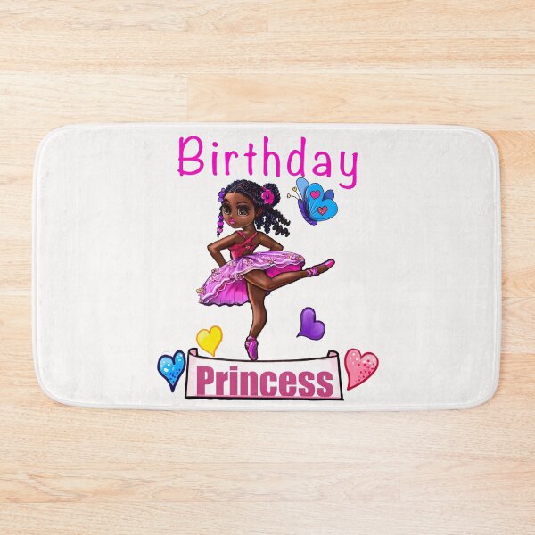 Item preview, Birthday Princess Black Ballerina Afro Hair Pink Tutu designed and sold by Artonmytee.