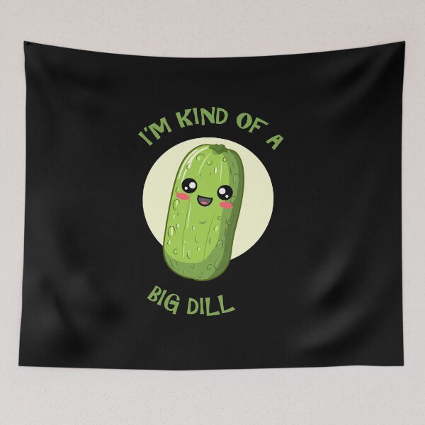 Item preview, Kawaii Pickle Big Dill Funny Pun Design designed and sold by marke770.