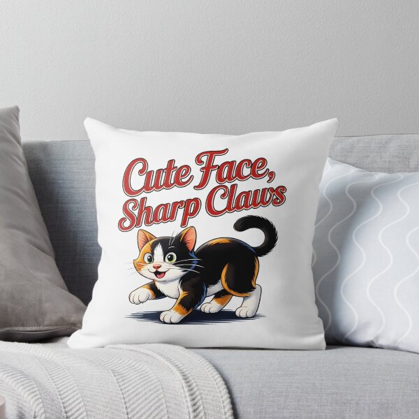 Item preview, Cute Face, Sharp Claws Cat designed and sold by Canvas-Whispers.