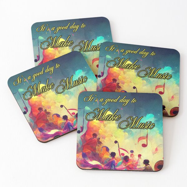 Item preview, Good Day to Make Music Colourful Art Sea of Musical Notes designed and sold by Ceramic Scripture.