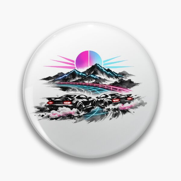 Item preview, Synthwave Sumi‑e Night Race designed and sold by KungPowUnicorn.