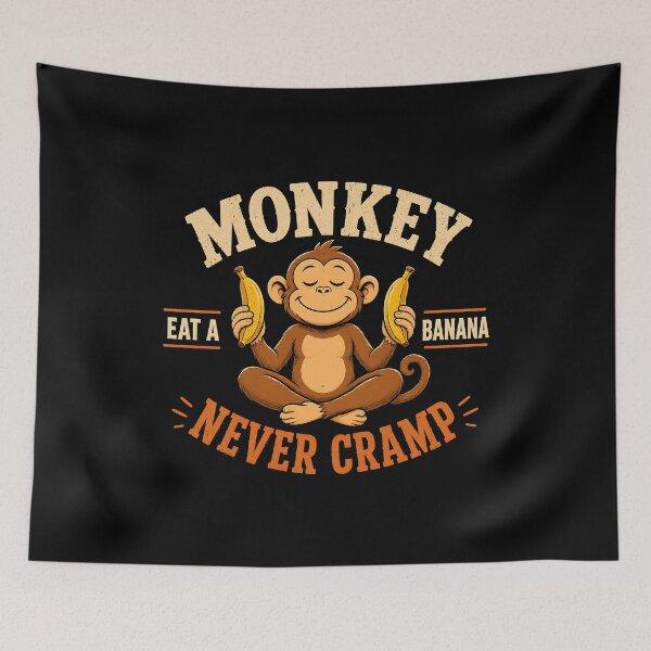 Item preview, Monkey Never Cramp Eat a Banana  designed and sold by zoes-ink.